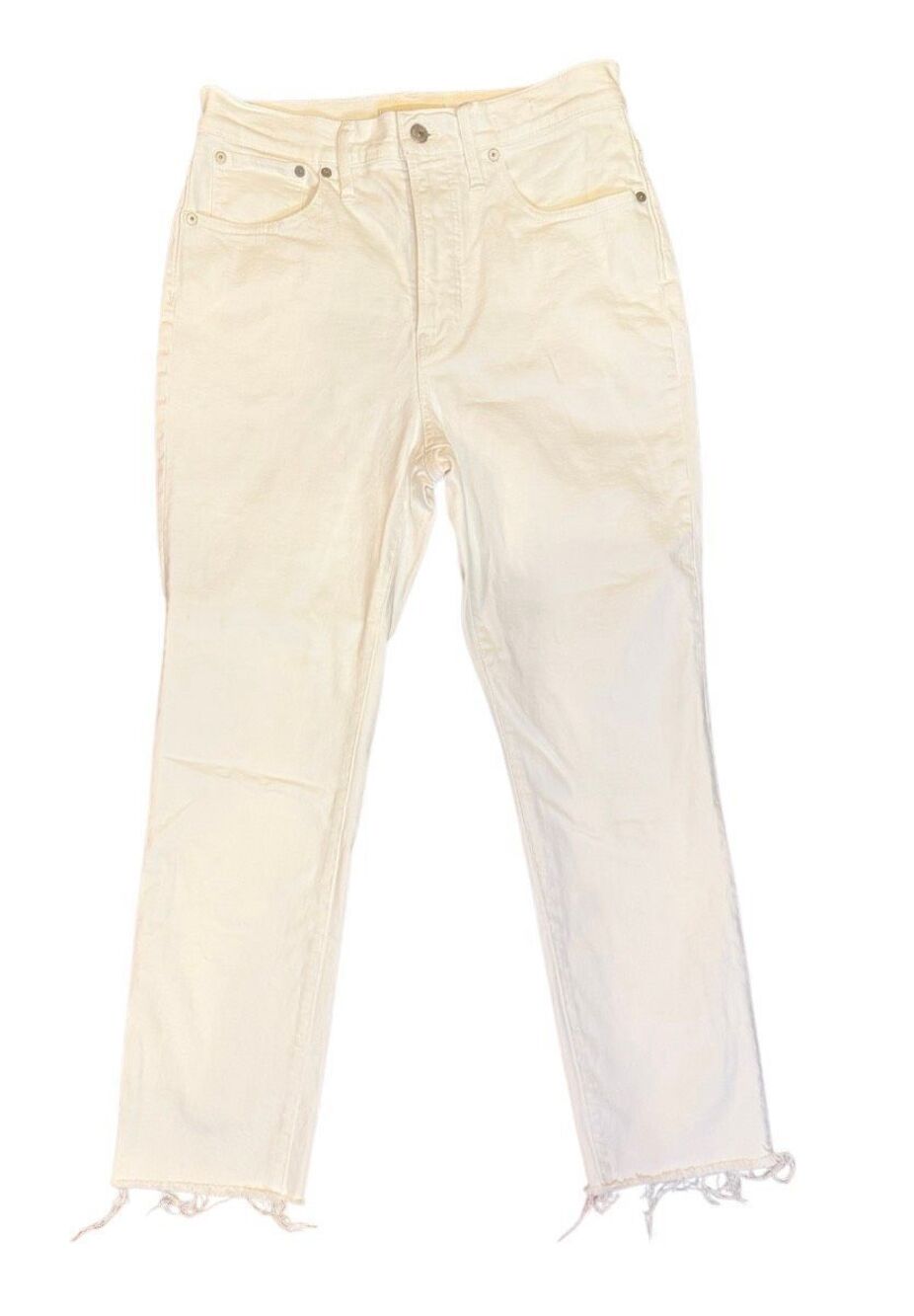 Madewell The Perfect Vintage Jean White Raw-Hem Edition Size 28